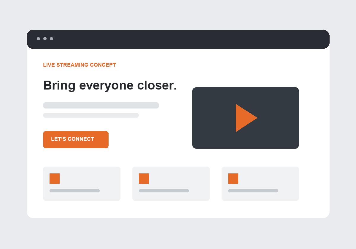 An event without boundaries — illustrative concept, not a completed client project.