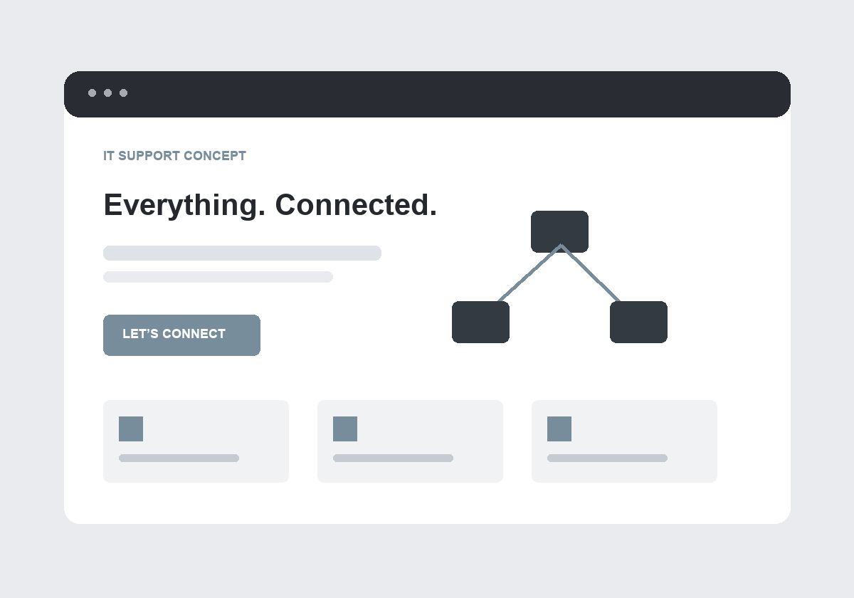 A connected workplace — illustrative concept, not a completed client project.